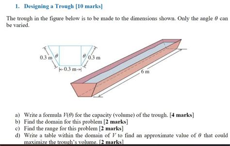 Solved The Trough In The Figure Below Is To Be Made To The Chegg