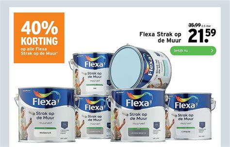 Flexa Strak Op De Muur 40 Korting Aanbieding Bij GAMMA 1Folders Nl