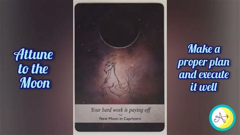 New Moon In Capricorn Moonology Oracle Card Meaning Youtube