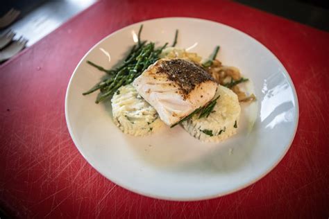 Cornish Hake And Onions Seafood Cornwall