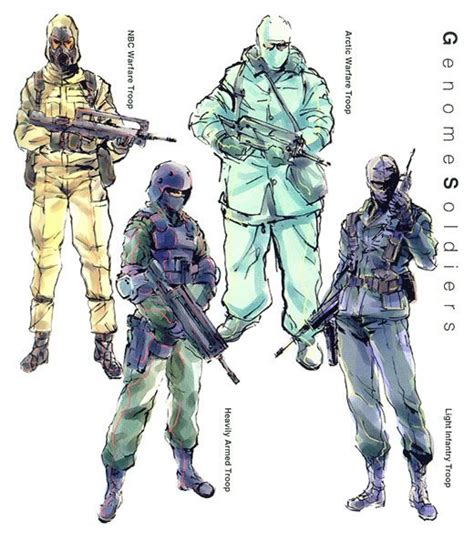 Genome Soldiers - Characters & Art - Metal Gear Solid | Metal gear ...