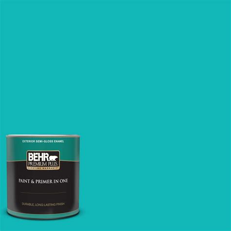 Behr Premium Plus Qt Mq Caicos Turquoise Semi Gloss Enamel