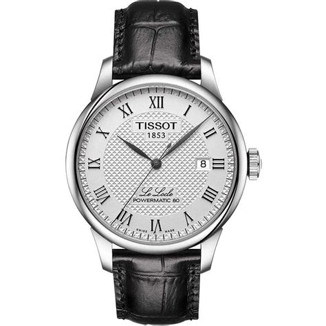 Tissot Mens Le Locle Powermatic 80 Leather Strap Watch Watches From Francis And Gaye Jewellers Uk