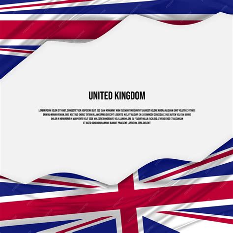 Premium Vector | United Kingdom flag design. Waving UK or England flag ...