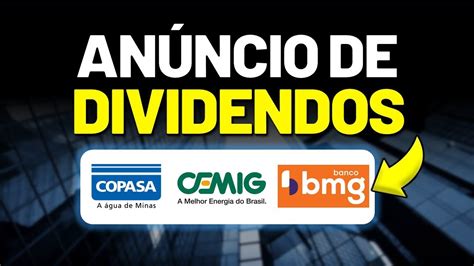 Recorde De Dividendos Na Copasa E Novo An Ncio De Banco Bmgb Csmg