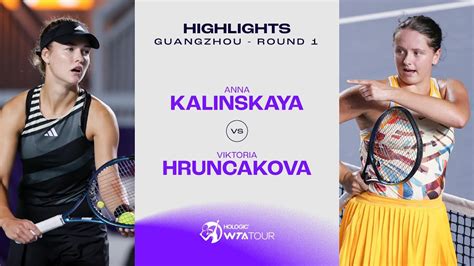 Anna Kalinskaya Vs Viktoria Hruncakova 2023 Guangzhou Round 1 WTA