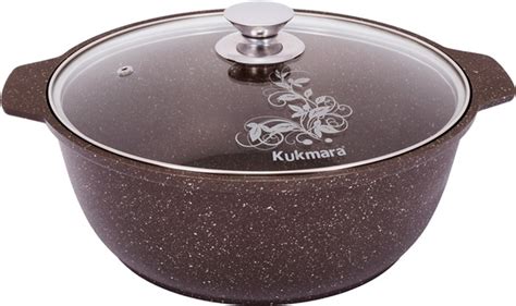 Кастрюля-жаровня 3л Kukmara Кукмара стеклянная крышка антипригарное ...
