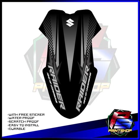 Center Leg Shield Batok For Raider Carb Sticker Wrap Durable And