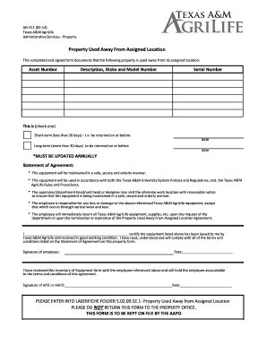 Fillable Online Agrilifeas Tamu Ag Form Revised Texas A M