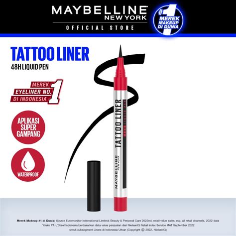 Jual Maybelline Tattoo Liner 48H Liquid Pen Eyeliner Waterproof Makeup