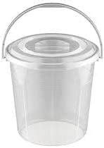 ABBASALI Plastic 17 Liter Transparent DX Bucket With Lid Buy Best