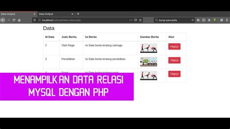 Cara Menampilkan Data Relasi Di Mysql Dengan Php Youtube