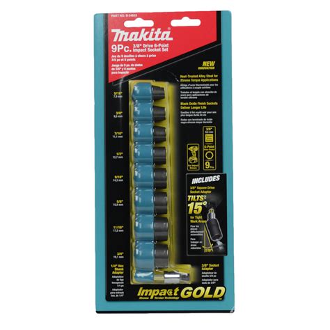 Makita B 34833 Impact Gold 9 Piece Socket Set