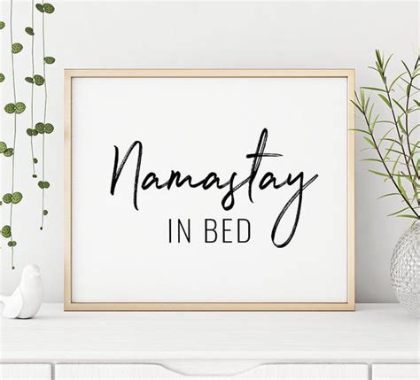 Namastay In Bed Printable Art Bedroom Decor Namaste Sign Bedroom