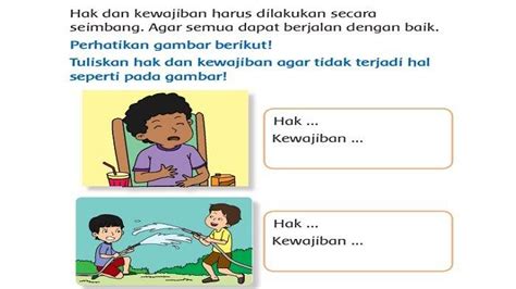 Hak Dan Kewajiban Kunci Jawaban Kelas 3 Tema 6 Halaman 179 180