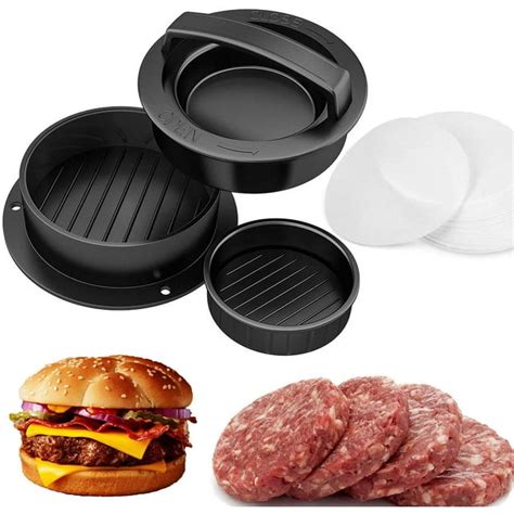 Non Stick Burger Press With 200 Wax Papers Hamburger Press Patty Maker