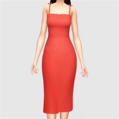 Tied Bodycon Female Create A Sim The Sims 4 Curseforge