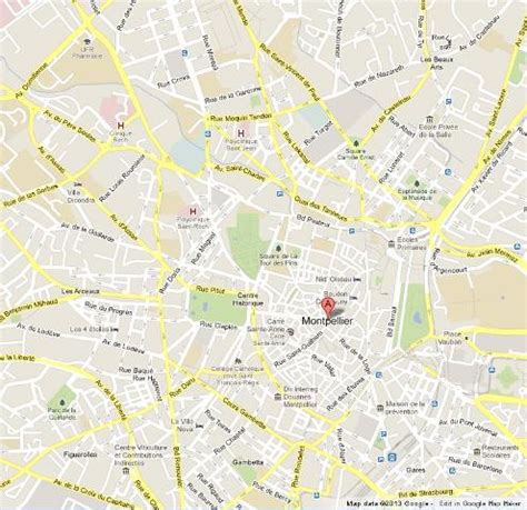 Map of Montpellier