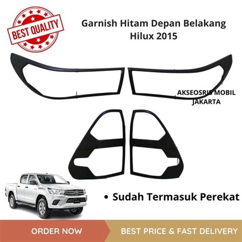 Jual Paket Garnish Hitam Lampu Depan Belakang Mobil Hilux Up Di