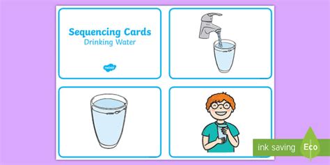 Steps Sequencing Cards Drinking Water Activity Steps Sequencing Cards