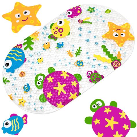 Jomenro Non-Slip Bath Tub Mat, Extra Soft Baby Kids Bathtub Mat, Anti ...