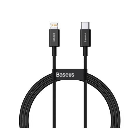 Baseus M W Usb C Auf Lightning Ladekabel Schwarz