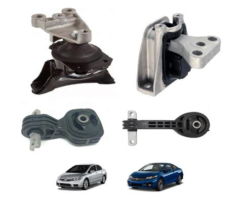 Kit 4 Coxim Motor Cambio New Civic Automático 2007 2011 Montadora