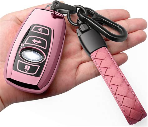 Amazon Compatible With Subaru Key Fob Cover With Leather Keychain