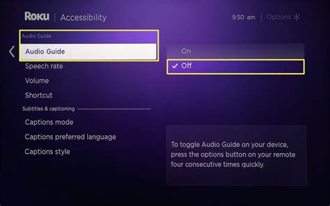 How To Turn Off The Narrator On A Roku