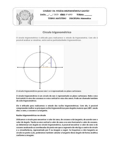 Círculo Trigonométrico | PDF