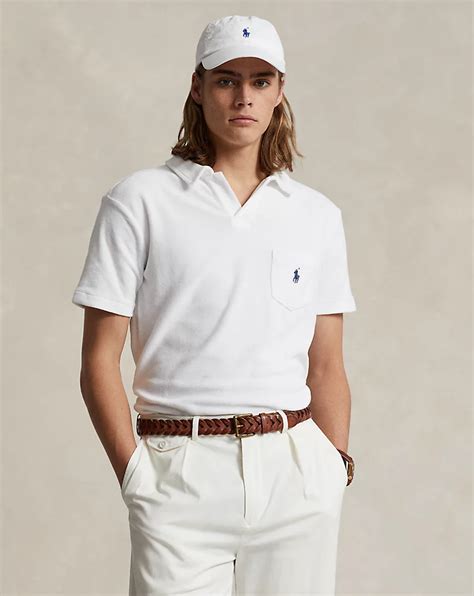 Custom Slim Fit Terry Polo Shirt For Men Ralph Lauren® Uk