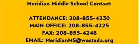 Attendance Meridian Middle School