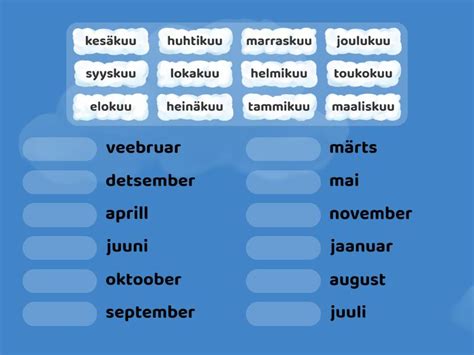 KUUKAUDET Match Up