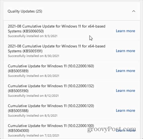 How to View Windows 11 Update History