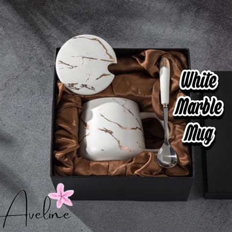 Jual Aveline Gelas Couple Marble Mug Set Cangkir Couple Mug Set T