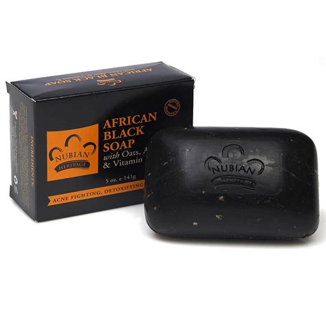 Nubian Heritage African Black Bar Soap 5 Ounce Shea Butter Smooth Soft