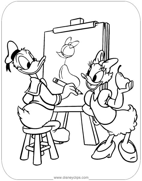 Donald And Daisy Duck Coloring Pages Antonygeorgena