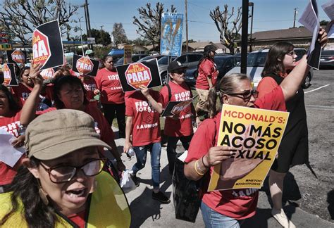 Mcdonalds Workers Across Us Protest Against Sex Harassment Seattle Wa