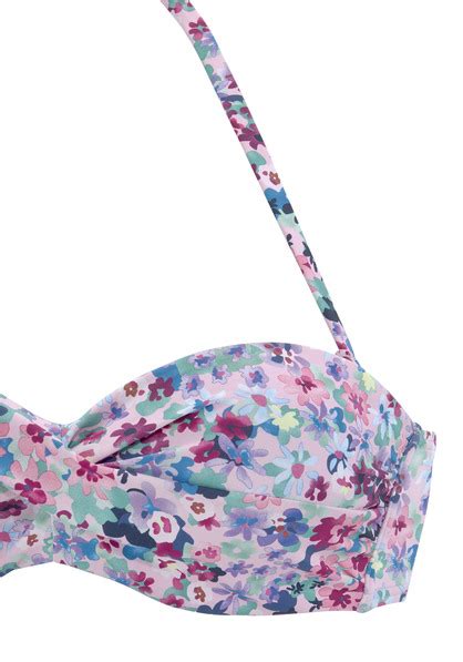 s Oliver Bügel Bandeau Bikini Top Scatter lila bedruckt Cup A 32