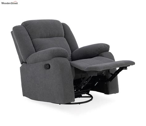 Buy Avalon Fabric Seater Revolving Manual Recliner Chair Grey At