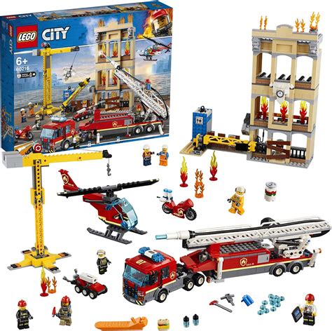 Lego 60216 City Fire Downtown Fire Brigade With Fire Engine Truck Toy