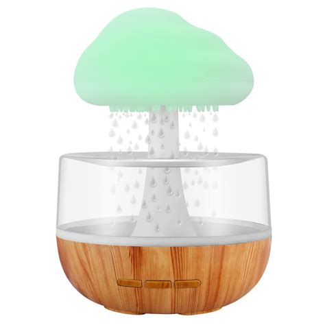 Weljoy Zen Raining Cloud Night Light Aromatherapy Essential Oil Diffuser