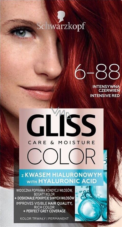 Schwarzkopf Gliss Color barva na vlasy 6 88 Intenzivní červená 2 x 60