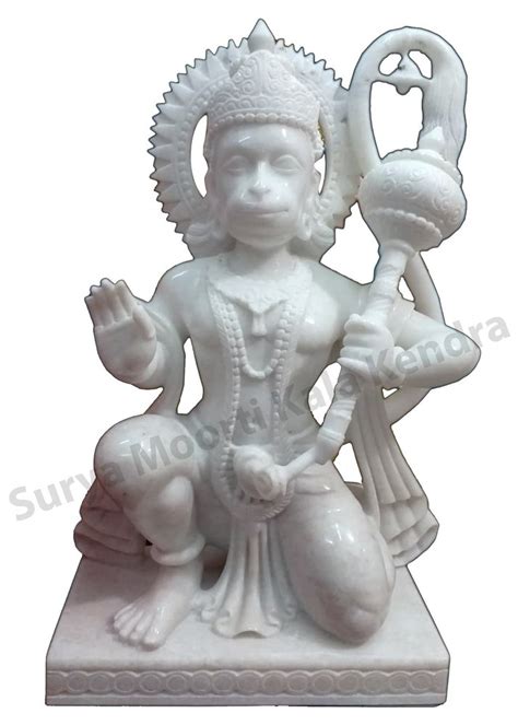 White Marble Hanuman Statue For Worship Size Inch At Rs In