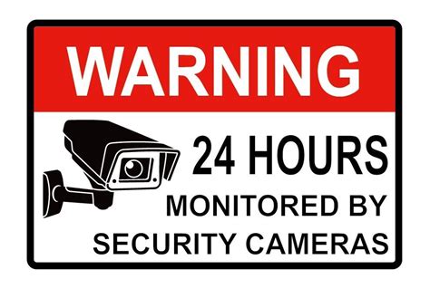 Cctv Video Surveillance Security Camera Alarm Sticker Warning Decal