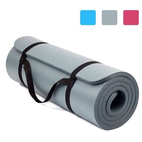 Tapis De Yoga Et Fitness ZGEER Extra Epais 15 Mm Gris Cdiscount