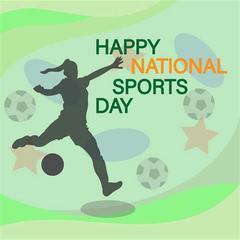 Premium Vector | Free vector gradient national sports day theme template