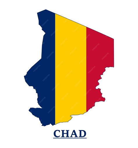 Conception De Carte De Drapeau National Du Tchad Illustration Du