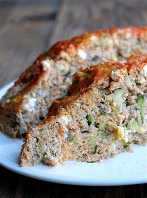 Turkey Meatloaf With Zucchini And Feta Recipes Yummy Food Turkey