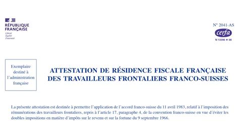 Cerfa Attestation De R Gularit Fiscale